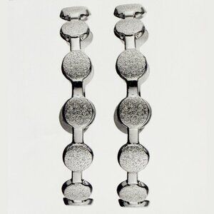 Dyrberg/Kern Juanita diamond cut open hoop earrings